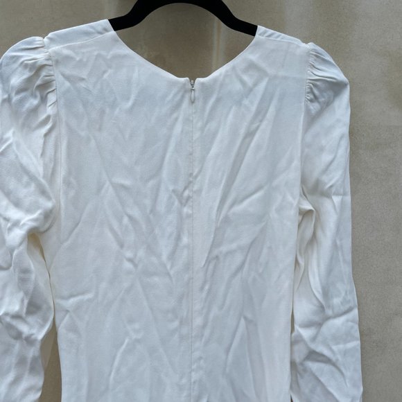 Reformation Gatsby Maxi Dress Ivory Deep V-Neck Twist Front Detail High Slit - Picture 7 of 10